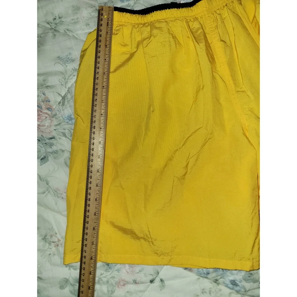 Vintage Speedo Swim Trunks Yellow‎ Shorts Men's Large Dry Bag Mesh Lined